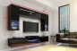 Preview: Wohnwand Milano Sonoma Eiche 256 cm Mediawand Medienwand Design Modern Led Beleuchtung Hängewand Hängeschrank TV Wand