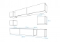 Preview: Wohnwand Swirl Sonoma Eiche 249 cm Mediawand Matt Medienwand Design Modern Led Beleuchtung Hängewand Hängeschrank TV Wand