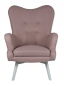 Preview: Sessel Vikka mit Hocker, Farbe Rose Twist