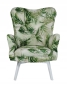 Mobile Preview: Sessel Vikka mit Hocker, Velur Velvet Farbe Tropic 2