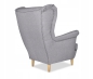 Preview: Ohrensessel ARI SW 21 mit Hocker Wohnzimmersessel Sessel Grau