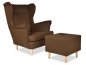 Preview: Ohrensessel TW1061 mit Hocker Wohnzimmersessel