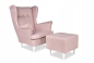 Preview: Ohrensessel TW1079 mit Hocker Wohnzimmersessel