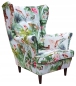 Preview: Ohrensessel ARI Garden 2 Wohnzimmersessel  Blumenmuster Tropenblumen Sessel Dschungel