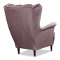 Preview: Ohrensessel CAROL Monolith 62 mit Hocker  Wohnzimmersessel  Sessel Lila