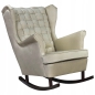 Preview: Schaukelsessel CAROL Monolith 04 Ohrensessel Wohnzimmersessel Ecru Beige