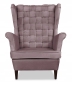 Preview: Ohrensessel CAROL Monolith 62 mit Hocker  Wohnzimmersessel  Sessel Lila