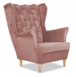 Preview: Ohrensessel CAROL Trinity 23  Wohnzimmersessel  Sessel Rose rosé pudrig ohne Hocker