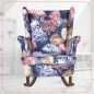 Preview: Schaukelsessel Flower 2 Ohrensessel Wohnzimmersessel  Blumenmuster Romantisch