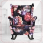 Preview: Schaukelsessel ARI Flower 3 Ohrensessel Wohnzimmersessel  Blumenmuster Romantisch
