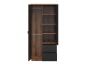 Preview: Kleiderschrank Forn 94cm Soft Close Schwarz Matt/Eiche Delano  mit 2 Schubladen Modernes Design