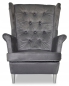 Preview: Ohrensessel GAJA Monolith 85 Wohnzimmersessel  Sessel ohne Hocker Grau