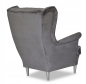 Preview: Ohrensessel GAJA Monolith 85 mit Hocker Wohnzimmersessel Grau