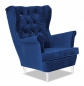 Preview: Ohrensessel GAJA Royal 22 Wohnzimmersessel, ohne Hocker Indigoblau