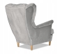 Preview: Ohrensessel GAJA Royal 26 mit Hocker Hellgrau Wohnzimmersessel