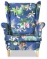 Preview: Ohrensessel ARI Garden 1 Wohnzimmersessel  Blumenmuster Tropenblumen Sessel Dschungel