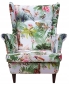 Preview: Ohrensessel ARI Garden 2 Wohnzimmersessel  Blumenmuster Tropenblumen Sessel Dschungel