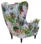 Preview: Ohrensessel ARI Garden 2 Wohnzimmersessel  Blumenmuster Tropenblumen Sessel Dschungel