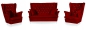Preview: Sofagarnitur GAJA Royal 13, 3-teilig Ohrensessel Sofa Velours Dunkelrot