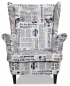 Preview: Ohrensessel GAZETA mit Hocker Wohnzimmersessel