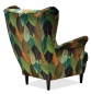 Preview: Ohrensessel LEAF 2  Wohnzimmersessel  Blumenmuster