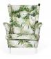 Preview: Ohrensessel M 117 mit Hocker Wohnzimmersessel  Blumenmuster