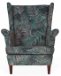 Preview: Ohrensessel M 121 mit Hocker Wohnzimmersessel  Blumenmuster