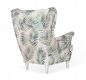 Preview: Ohrensessel M 122 mit Hocker Wohnzimmersessel  Blumenmuster