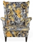 Preview: Ohrensessel M 132 mit Hocker Wohnzimmersessel Blumenmuster