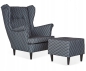 Preview: Ohrensessel M 55 mit Hocker Wohnzimmersessel