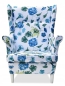 Preview: Ohrensessel M 67 mit Hocker Wohnzimmersessel  Blumenmuster