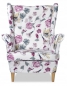 Preview: Ohrensessel M 76  Wohnzimmersessel  Blumenmuster Romantisch