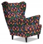 Preview: Ohrensessel M 77 Wohnzimmersessel  Blumenmuster