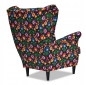 Preview: Ohrensessel M 77 Wohnzimmersessel  Blumenmuster