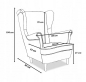 Preview: Ohrensessel M 133 Wohnzimmersessel Sessel  Blumenmuster Tropenblumen