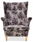 Preview: Ohrensessel Panthera 1 mit Hocker Wohnzimmersessel Animal
