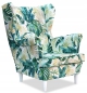 Preview: Ohrensessel POLY 1 Wohnzimmersessel Sessel  Blumenmuster
