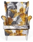 Preview: Ohrensessel POLY 4  Wohnzimmersessel  Blumenmuster