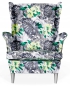 Preview: Ohrensessel POLY 6 Wohnzimmersessel  Blumenmuster