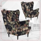 Preview: Ohrensessel Poly 8 Wohnzimmersessel  Blumenmuster