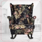 Preview: Schaukelsessel Poly 8 Ohrensessel Wohnzimmersessel  Blumenmuster Blumen