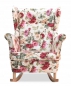 Preview: Schaukelsessel Ohrensessel Rose 01  Wohnzimmersessel  Blumenmuster