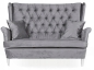 Preview: 2-Sitzer-Sofa Gaja Monolith 85 Velours Grau