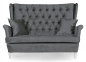Mobile Preview: 2-Sitzer-Sofa Gaja Monolith 92 Velours Grau