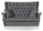 Preview: 2-Sitzer-Sofa Gaja Monolith 92 Velours Grau