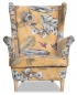 Preview: Ohrensessel SPRING 3 mit Hocker Wohnzimmersessel  Blumenmuster