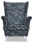Preview: Ohrensessel ZEBRA mit Hocker Wohnzimmersessel  Animal