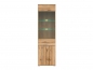 Preview: Vitrine Zele 56 cm Wotan Eiche Modern Design LED Beleuchtung