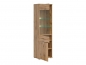 Preview: Vitrine Zele 56 cm Wotan Eiche Modern Design LED Beleuchtung