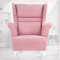 Preview: Ohrensessel Zoja Amore 19 mit Hocker Wohnzimmersessel Pink Hellrosa